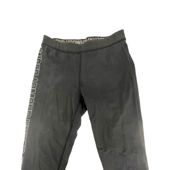 Under Armour Black Graphic Cropped Capri Leggings Women's - Picture 3 of 7